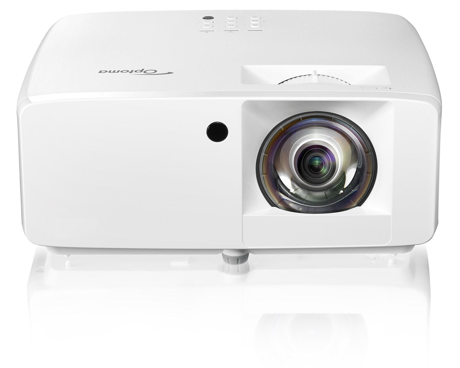 Optoma LW351ST WXGA-Projektor + GolfBays Bodenmontage-Case