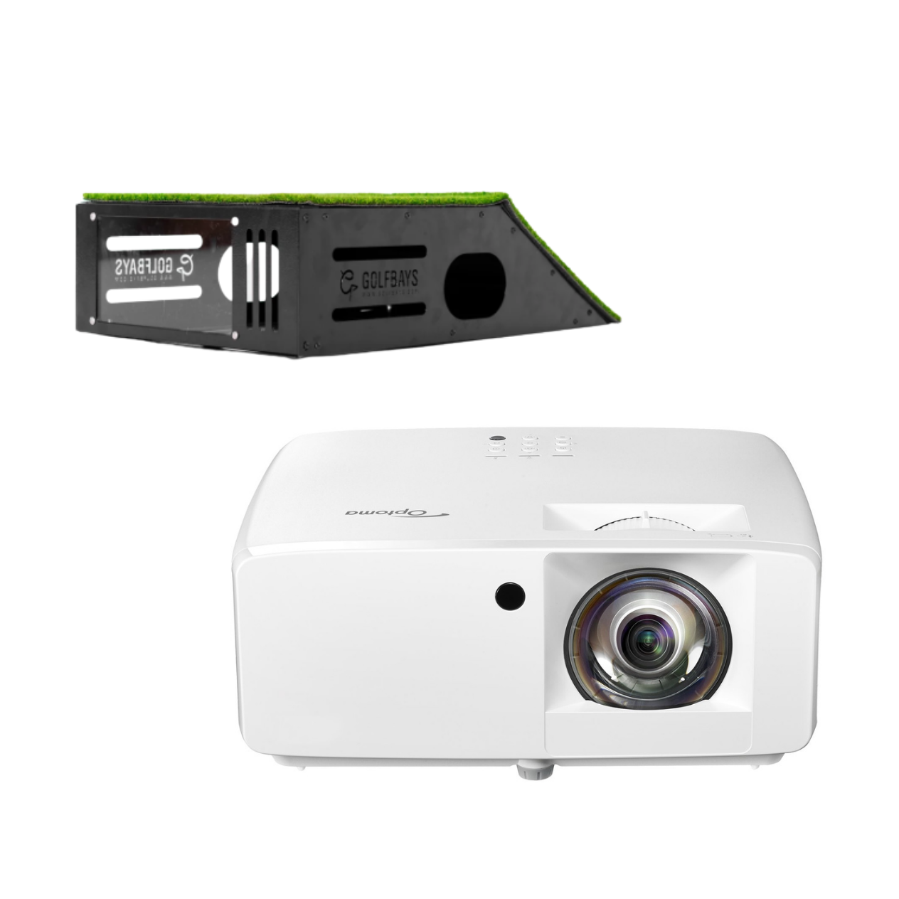 Optoma ZH451ST Projektor + GolfBays Bodenmontagegehäuse